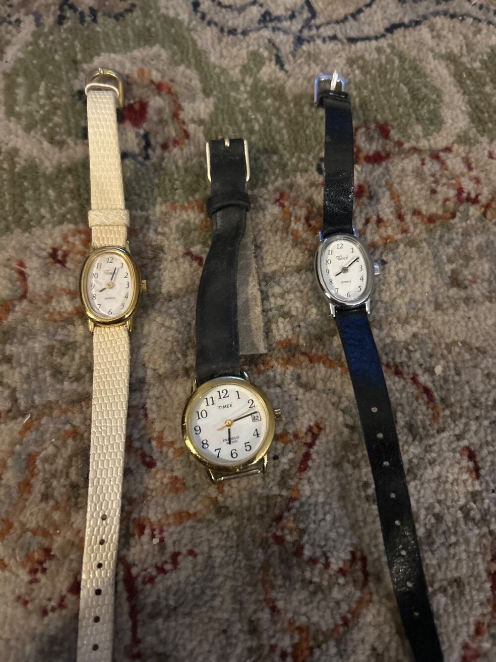 Lot of 3 Vintage Timex Women's Quartz Watches - Cavatina, Easy Reader Indiglo